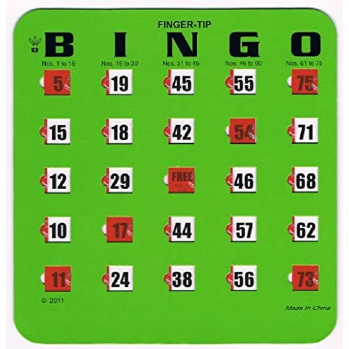 Regal Games Easy Read 4-Ply Finger-Tip Shutter Slide throughout Slide Cards For Bingo