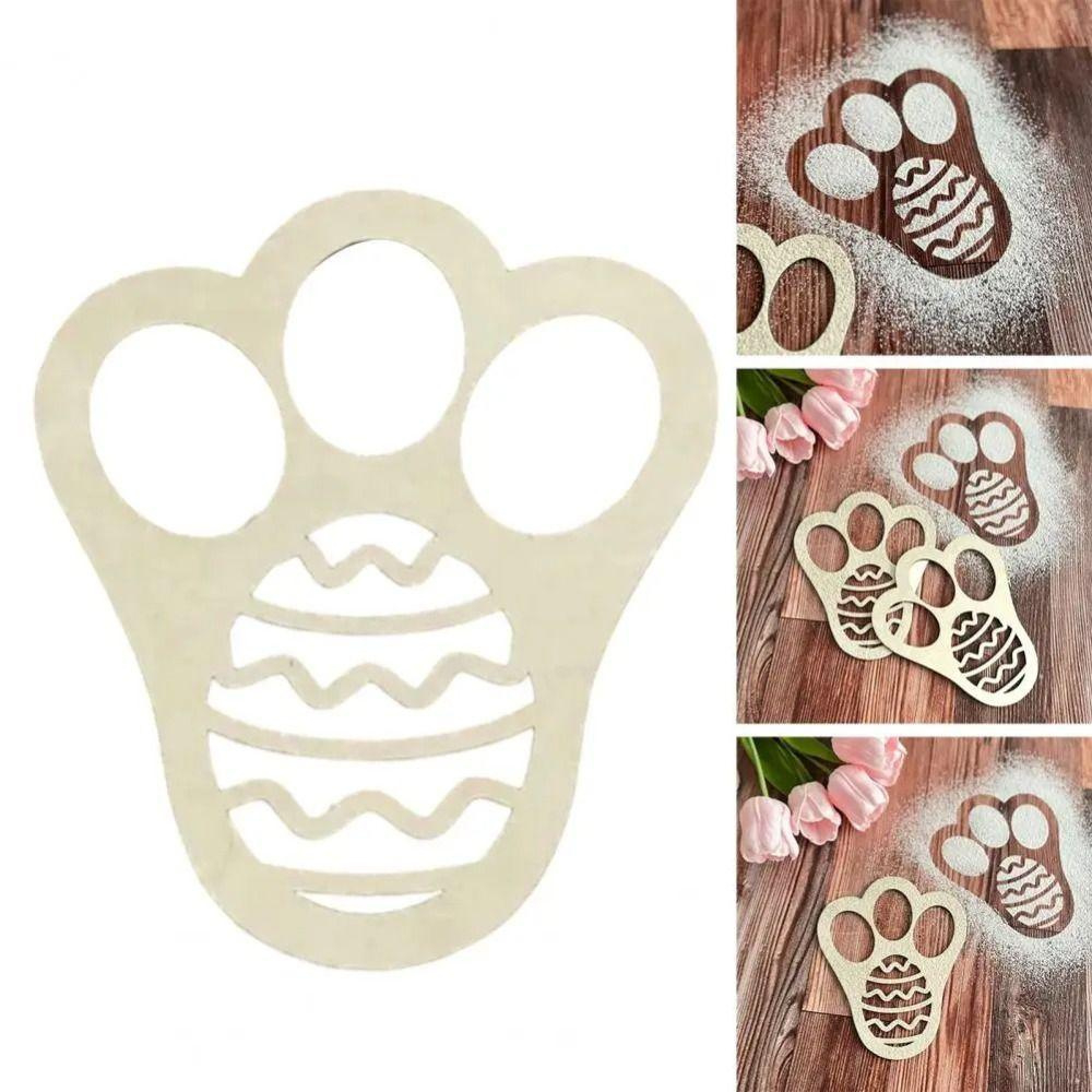 Reusable Easter Bunny Footprints Template Animal Footprint Paw Drawing Stencils throughout Easter Bunny Tracks Stencil