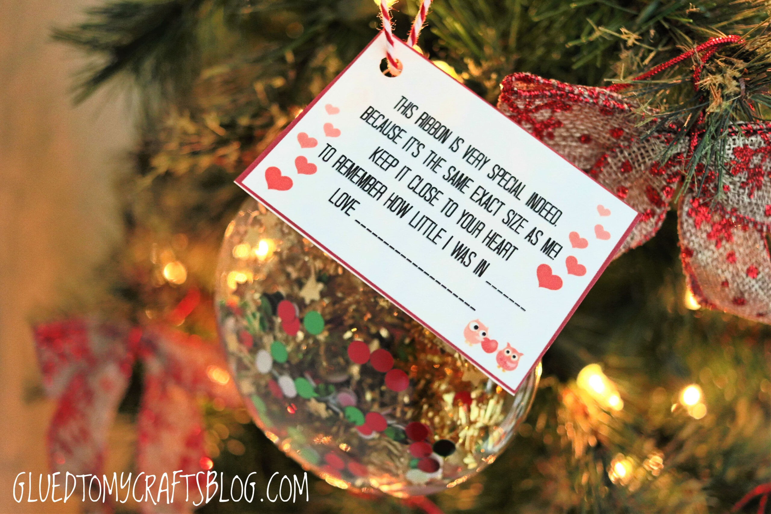 Ribbon Height Keepsake Ornament in Ribbon Height Poem Free Printable 2025