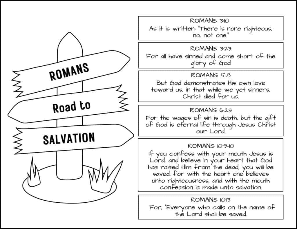 Romans Road To Salvation (Plus Free Printable) in Free Printable Bible Study on Romans