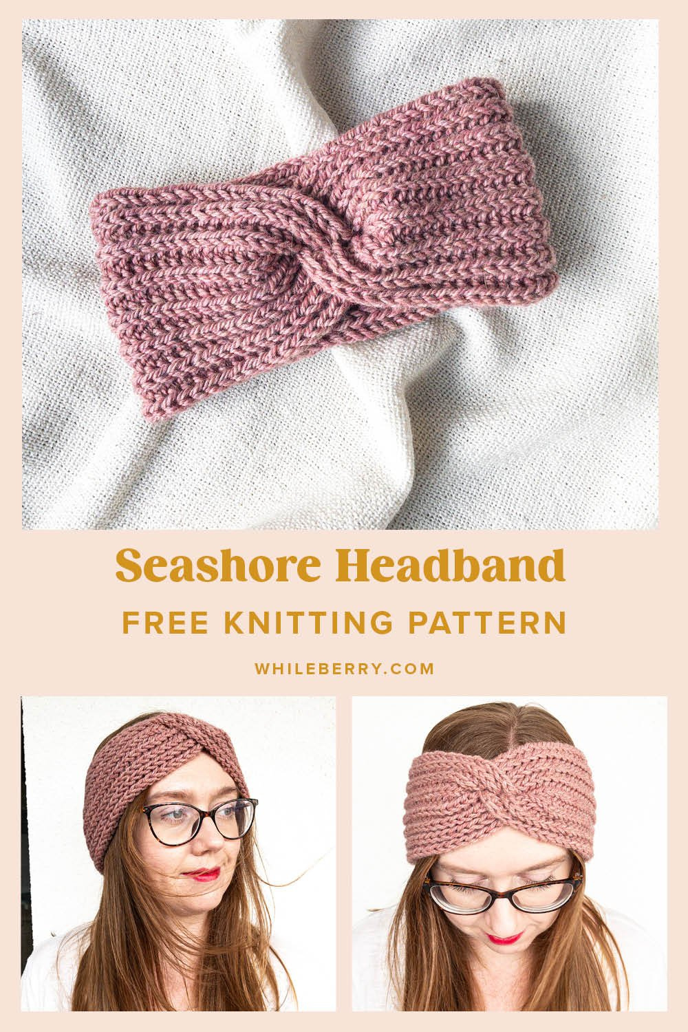 Seashore Headband - Minimalist Knit Headband Knitting Pattern throughout Printable Free Knitted Headband Patterns