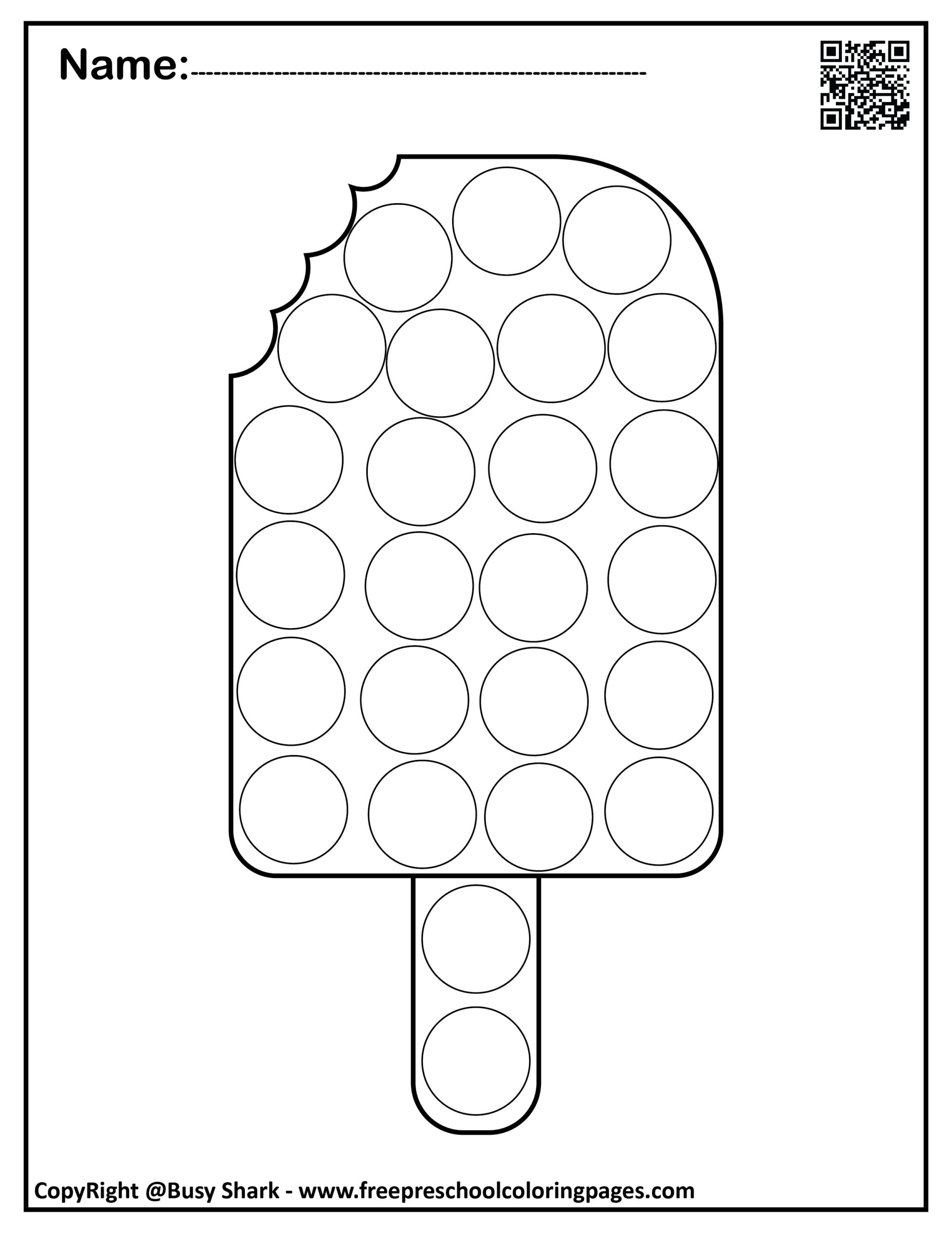 Set Of Summer Dot Markers Pages with Free Dot Marker Printables