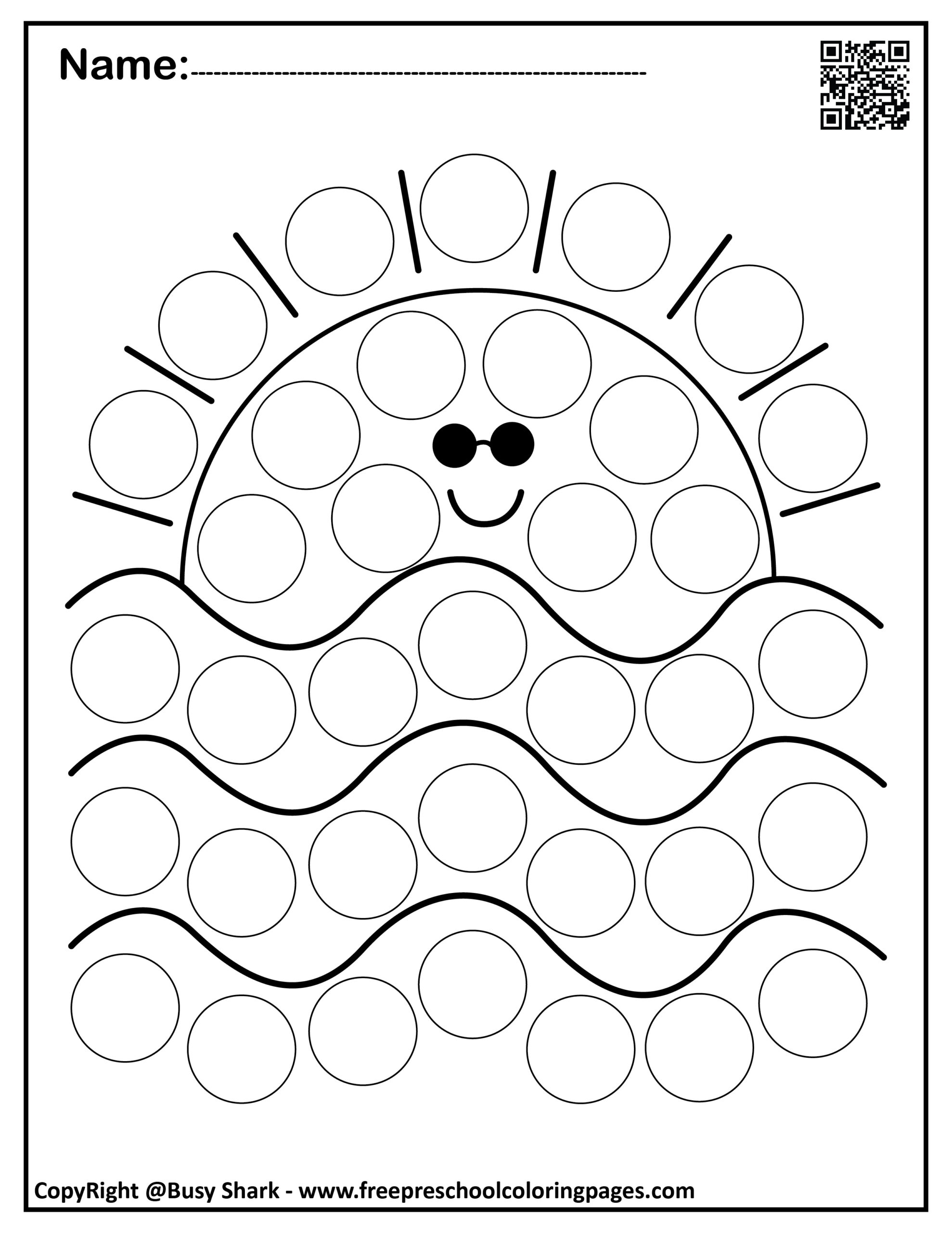 Set Of Summer Dot Markers Pages with regard to Free Dot Marker Printables