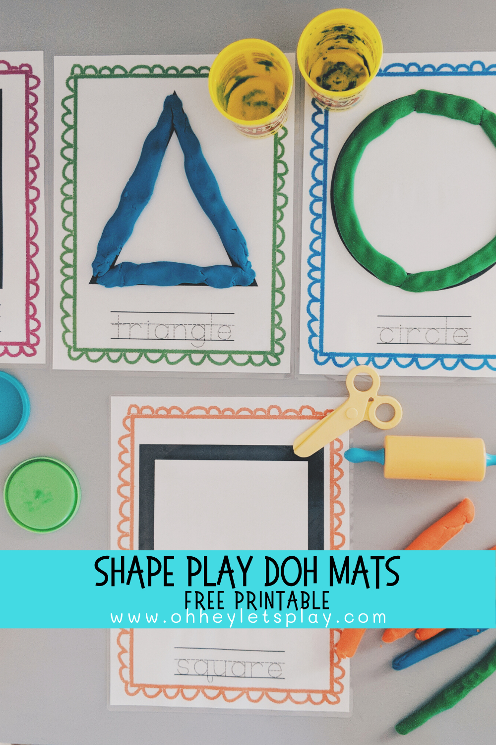 Shape Play Doh Mats — Oh Hey Let&amp;#039;S Play throughout Playdough Mat Free Printable
