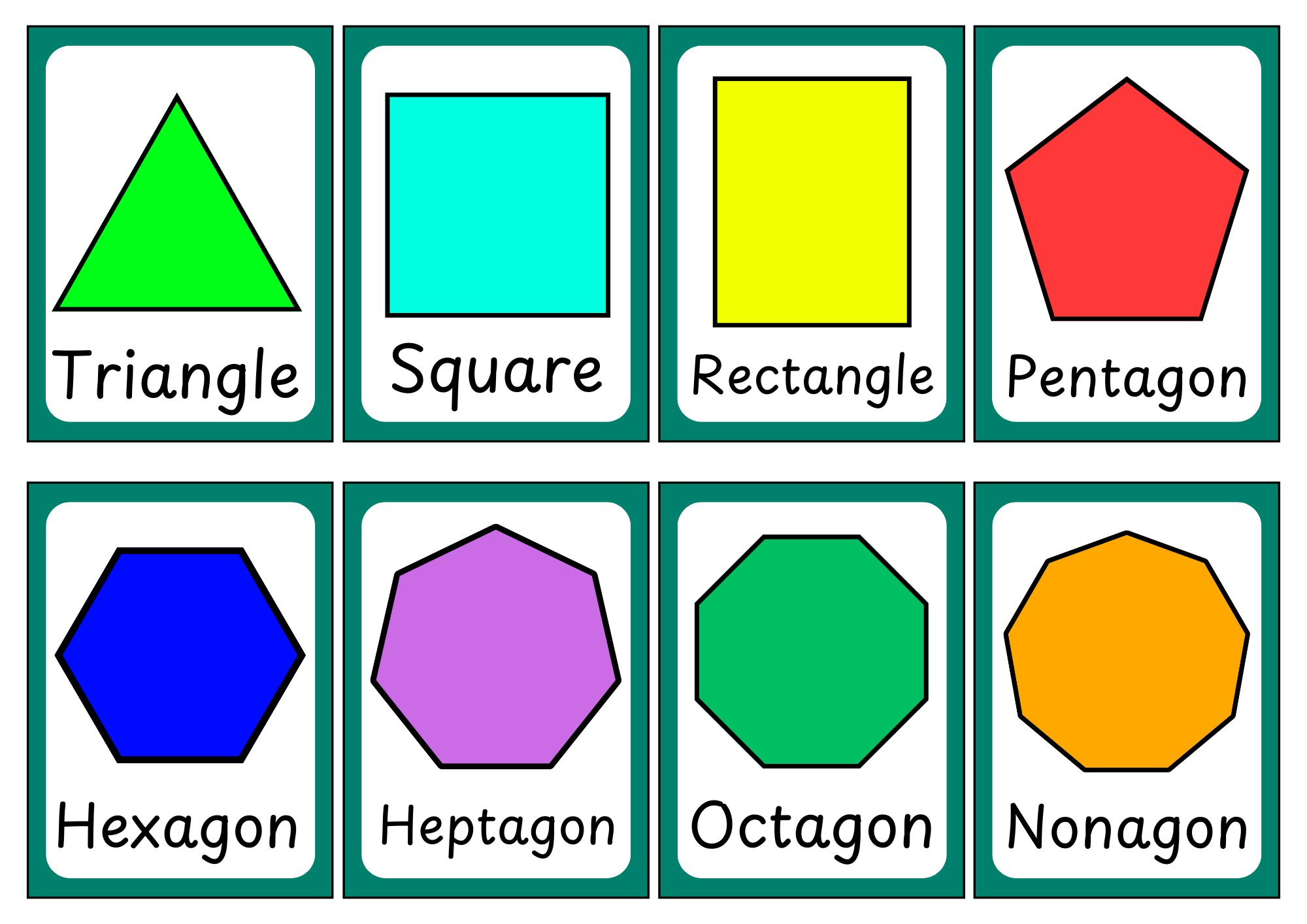 Shapes Flashcards (2D &amp;amp; 3D) - Free Printables - Teach Prints with Shape Flashcards Free Printable