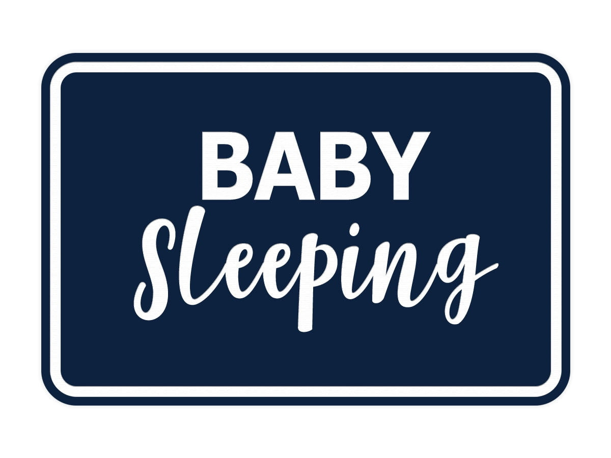 Signs Bylita Classic Framed Baby Sleeping Sign (Blue) - Large in Baby Sleeping Sign Printable
