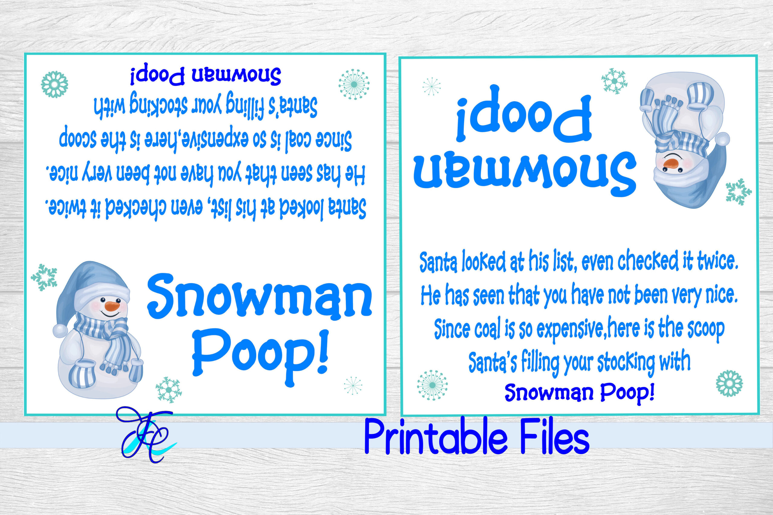 Snowman Poop! Bag Topperfamily Creations | Thehungryjpeg intended for Snowman Poop Poem Free Printable