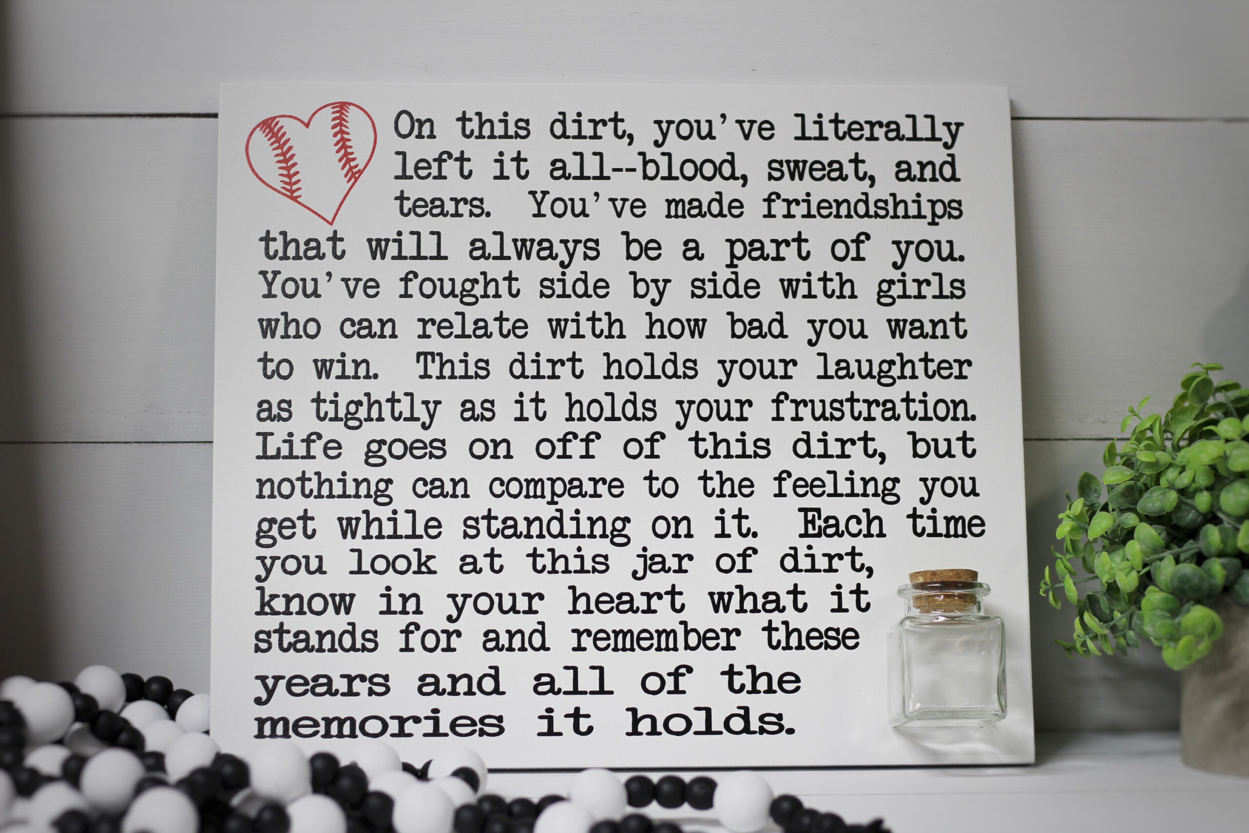 Softball Wood Sign Jar Of Dirt Quote With Jar, Senior Softball within Softball Dirt Poem Printable Free