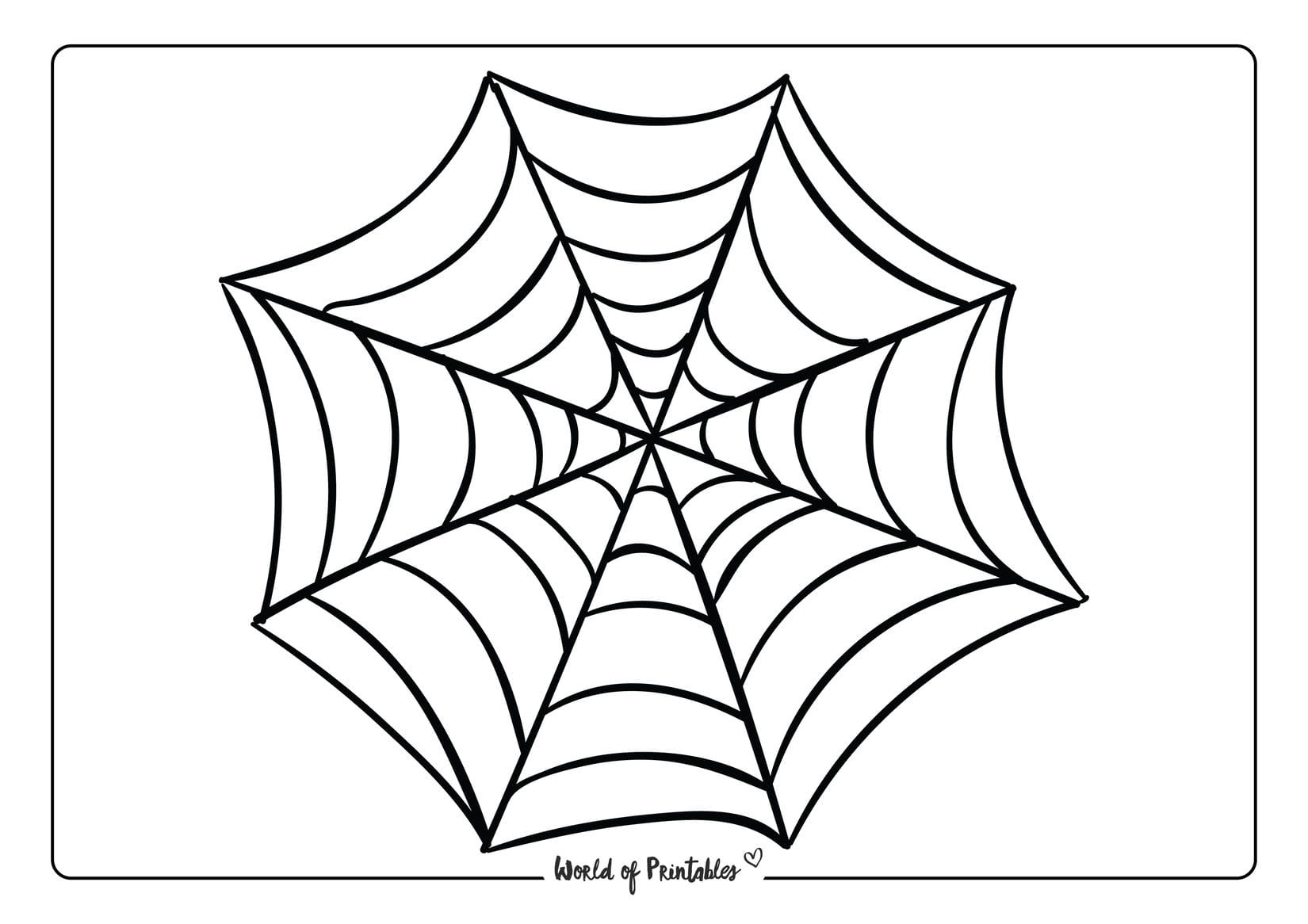 Small Spiderweb Stencil Printout For Craft Decor