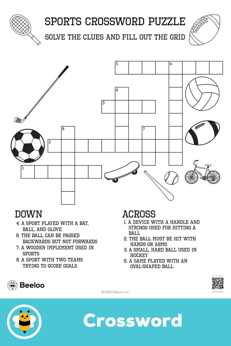 Sports Crossword Puzzle within Crossword Puzzles Sports Printable