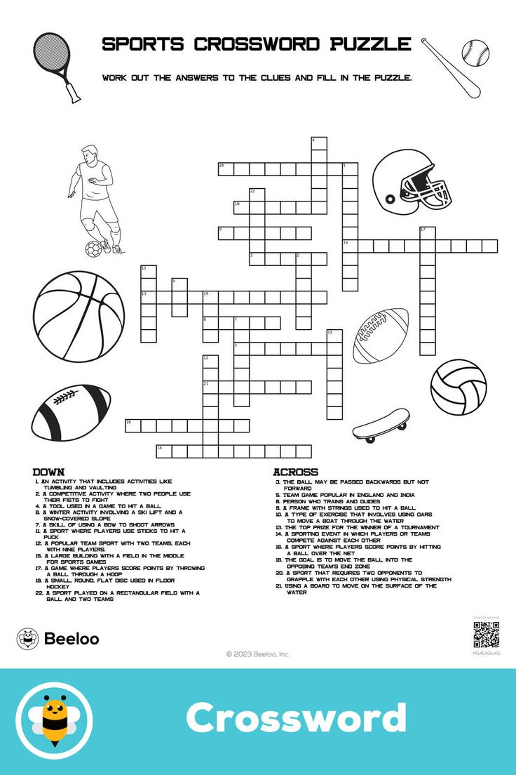 Sports Crossword Puzzle within Sports Crosswords Printable