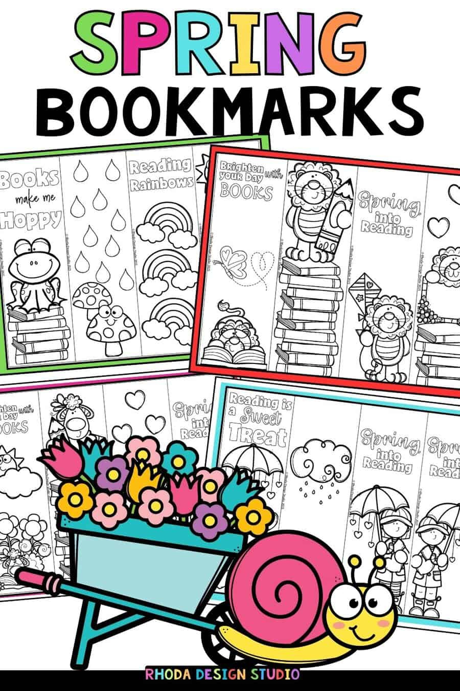 Spring Bookmarks Cute Coloring Pages For Kids regarding Free Printable Spring Bookmarks