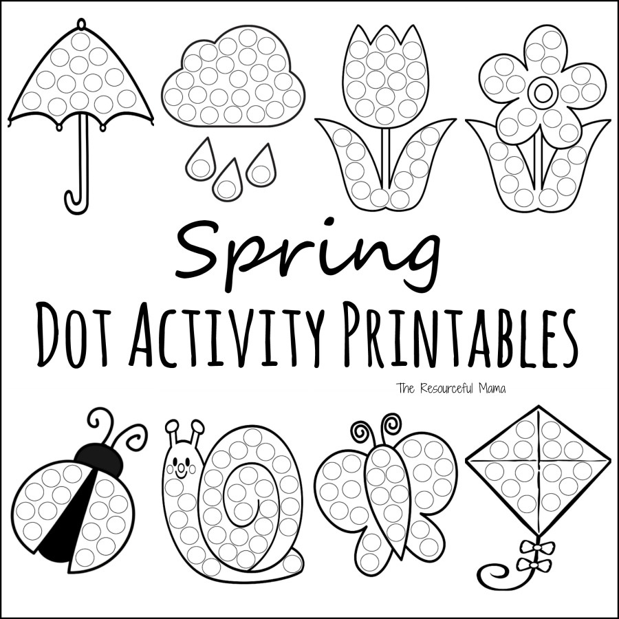 Spring Dot Activity Printables - The Resourceful Mama intended for Spring Dot To Dot Free Printables