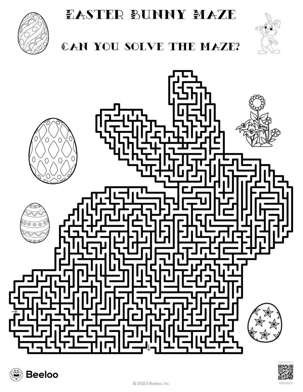 Springtime Easter-Themed Mazes • Beeloo Printable Crafts And in Easter Printable Mazes