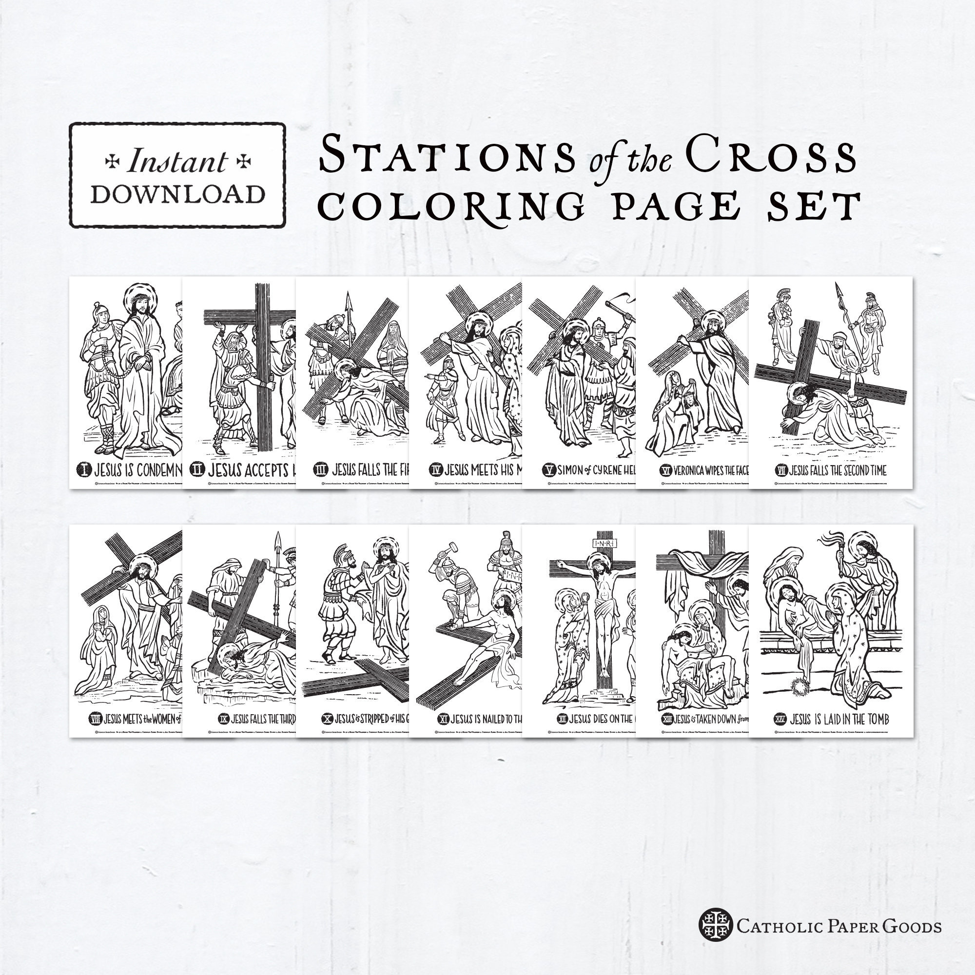 Stations Of The Cross Coloring Pages, 14 Catholic Lent Coloring throughout Free Printable Catholic Lenten Lent Coloring Pages