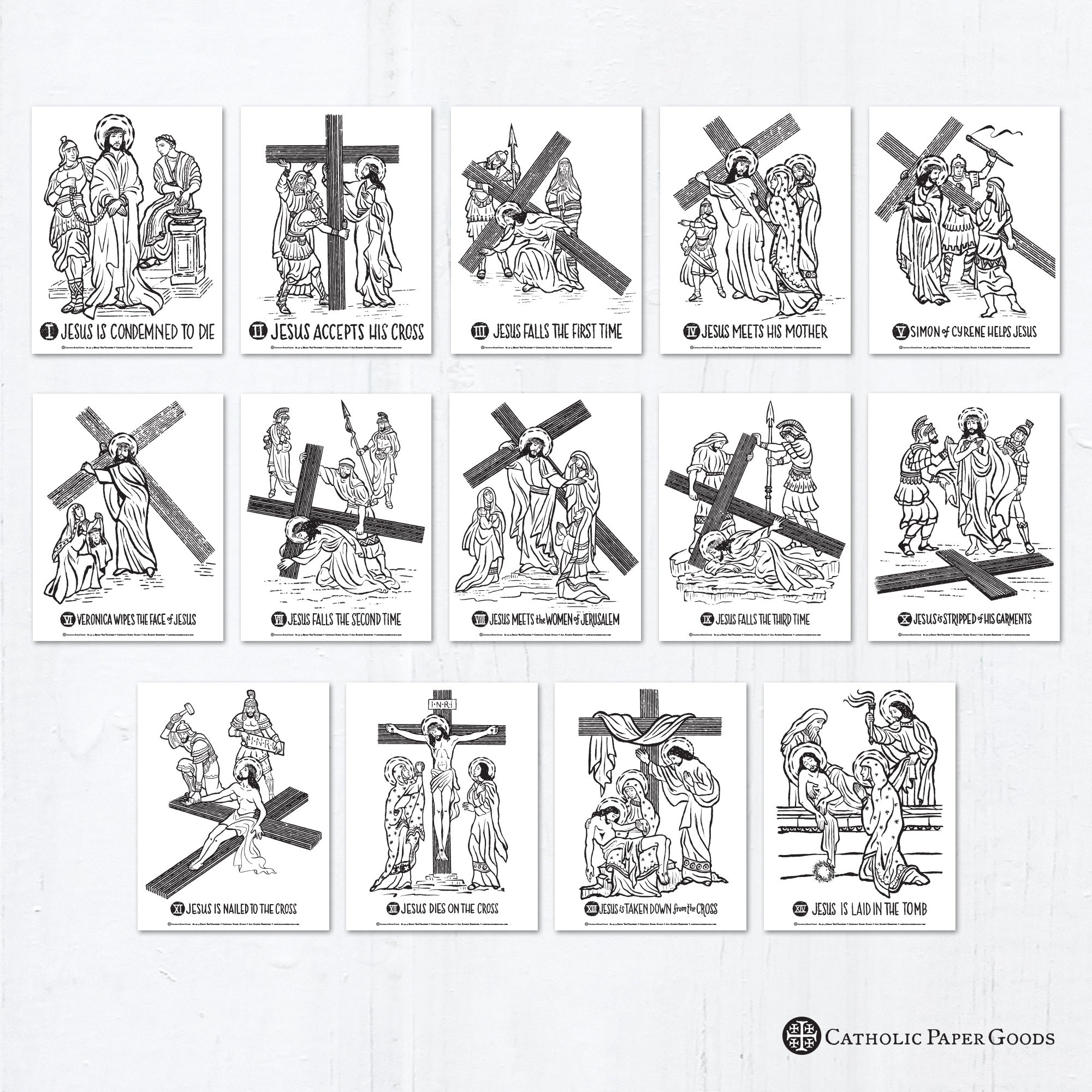 Stations Of The Cross Coloring Pages, 14 Catholic Lent Coloring throughout Free Printable Stations Of The Cross Catholic