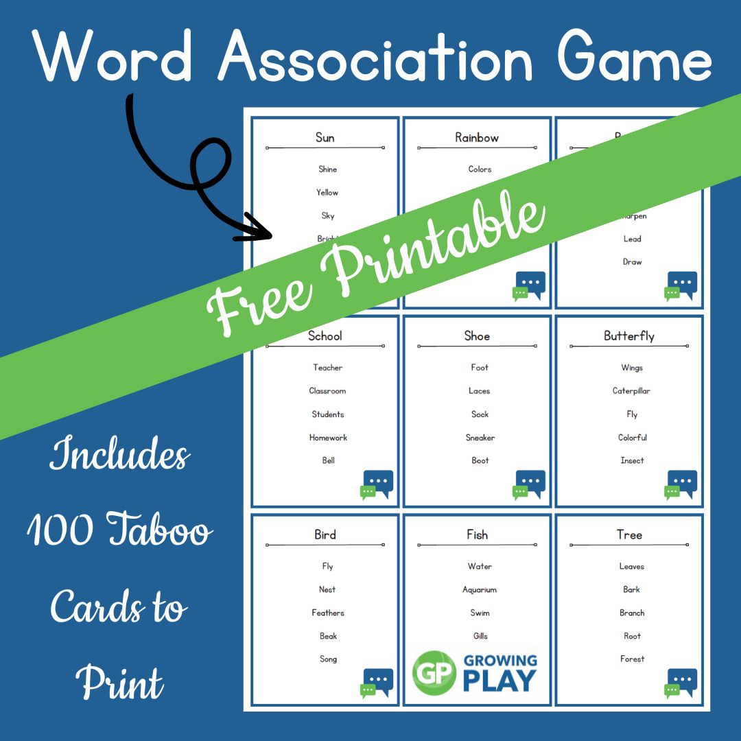 Taboo Cards Printable - Free For Game Night - Growing Play for Free Printable Taboo Cards