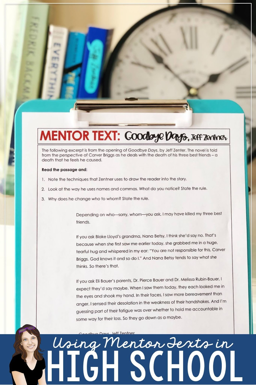Teaching With Mentor Texts In High School - The Secondary English inside Free Printable Mentor Sentence