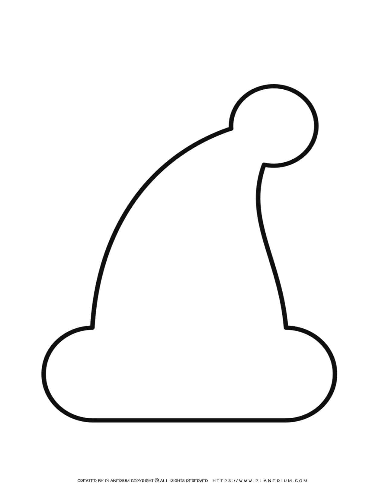 Templates - Santa Hat Outline | Planerium within Free Printable Santa Hat