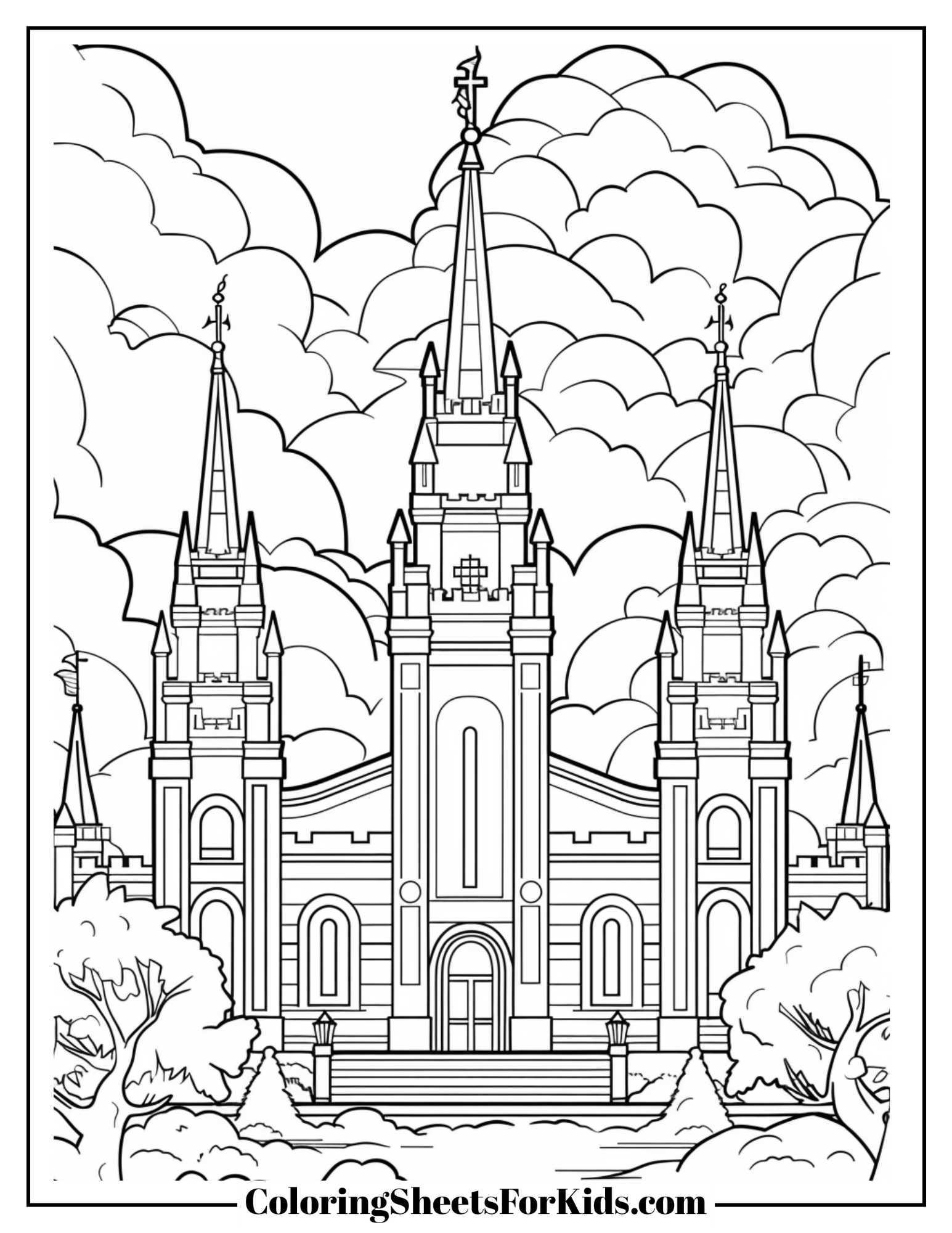 Temple Coloring Pages (Free Pdf Printables) - Coloring Sheets For Kids with Free Printable Lds Temple Coloring Pages