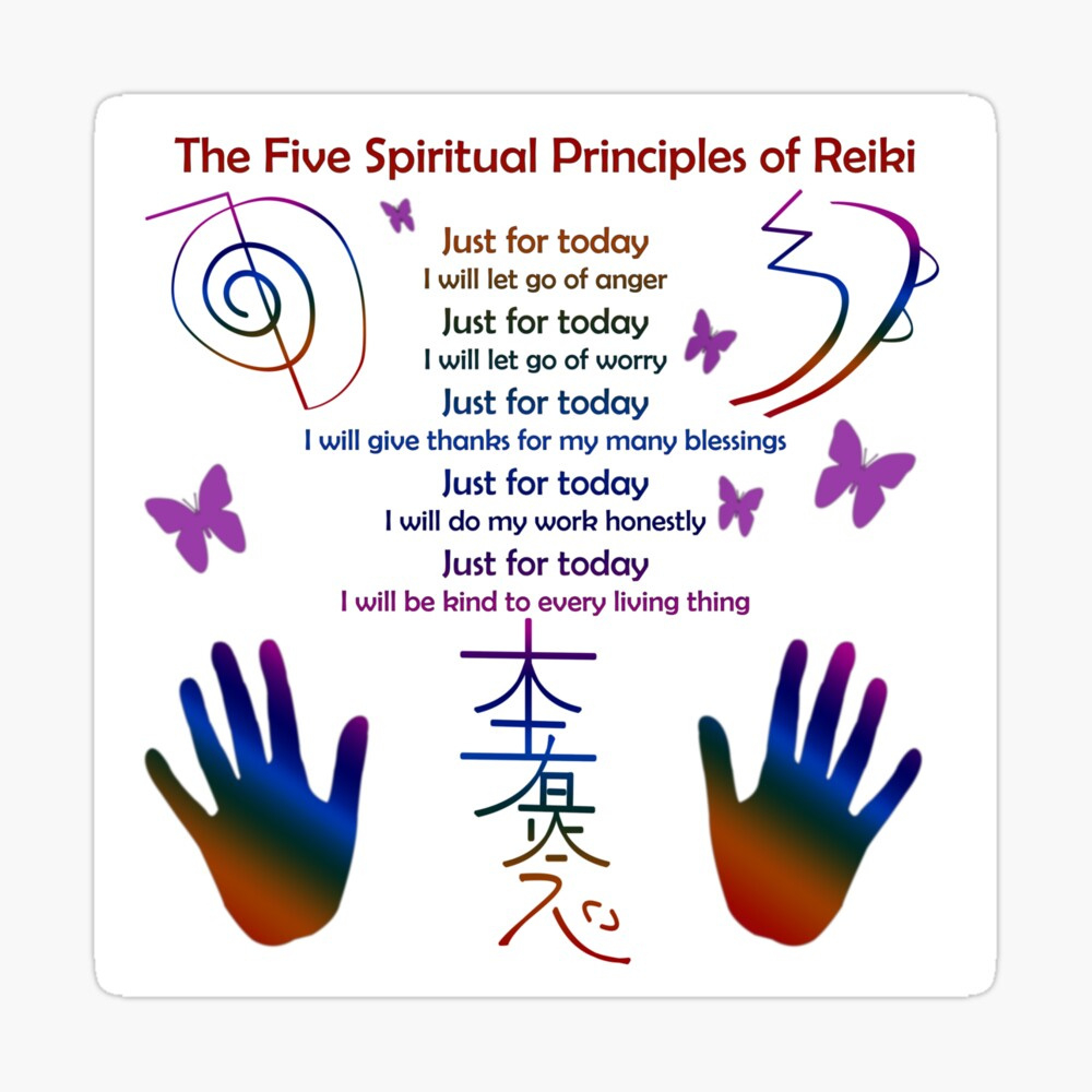 The 5 Principles Of Reiki&amp;quot; Art Board Print For Salefrankey regarding 5 Principles of Reiki Printable