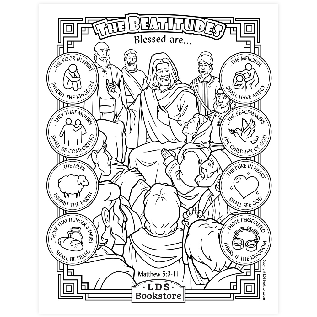 The Beatitudes Coloring Page - Printable in Free Printable Beatitudes Coloring Pages
