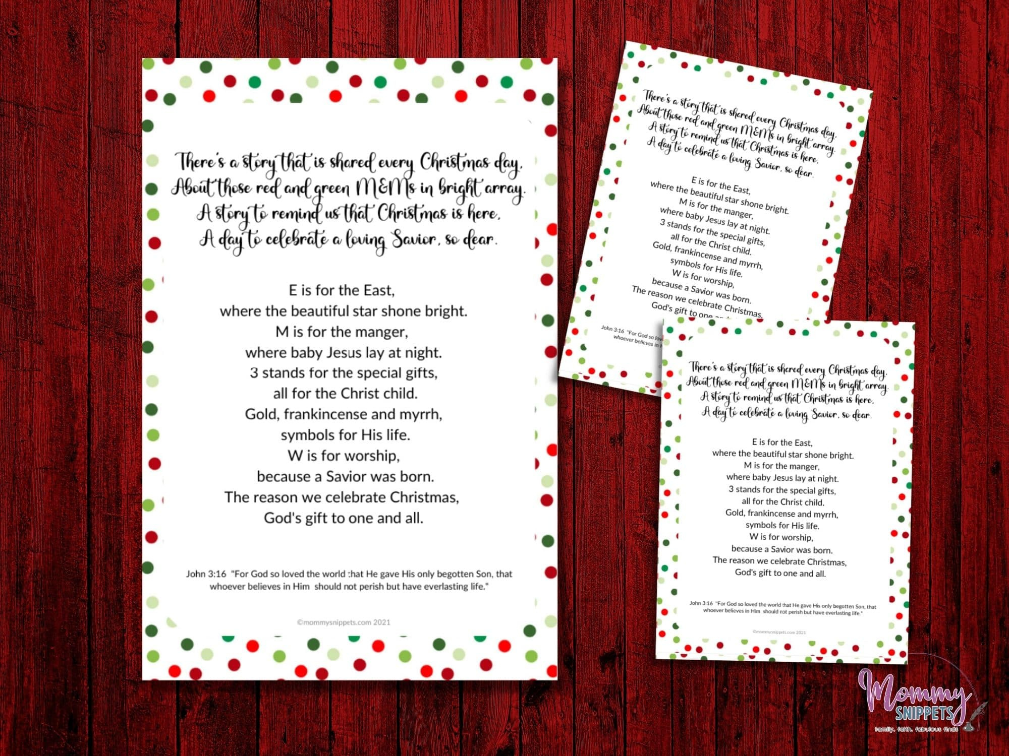 The Christmas M&amp;amp;M&amp;#039;S Poem: The True Meaning Of Christmas Poem intended for M&amp;amp;amp;M Christmas Poem Free Printable