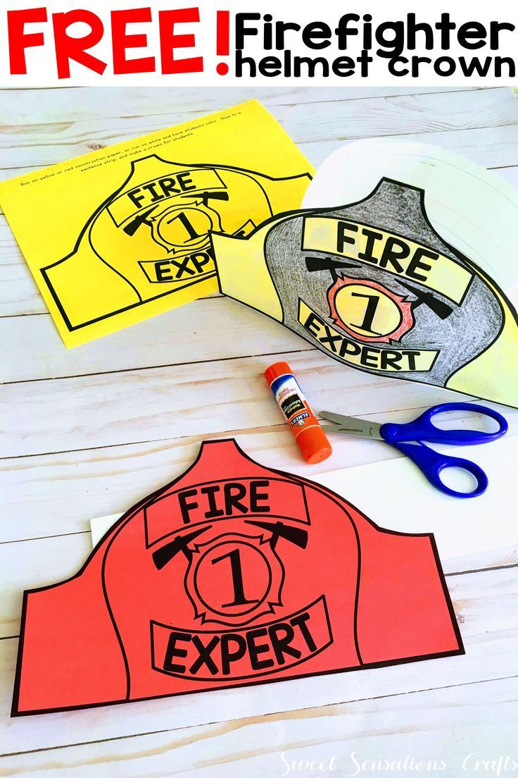 This Free Firefighter Hat Craft Template For Preschool And regarding Free Printable Fireman Hat Template
