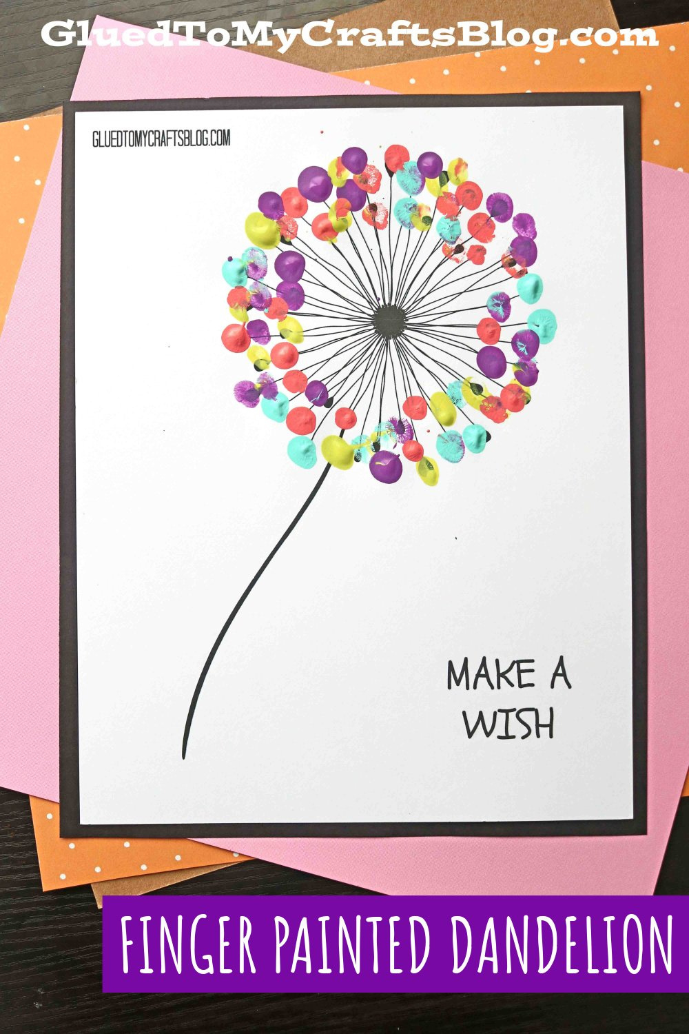 Thumbprint Dandelion Craft intended for Printable Free Thumbprint Dandelion Template