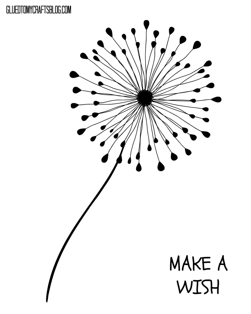 Thumbprint Dandelion Craft with Printable Free Thumbprint Dandelion Template
