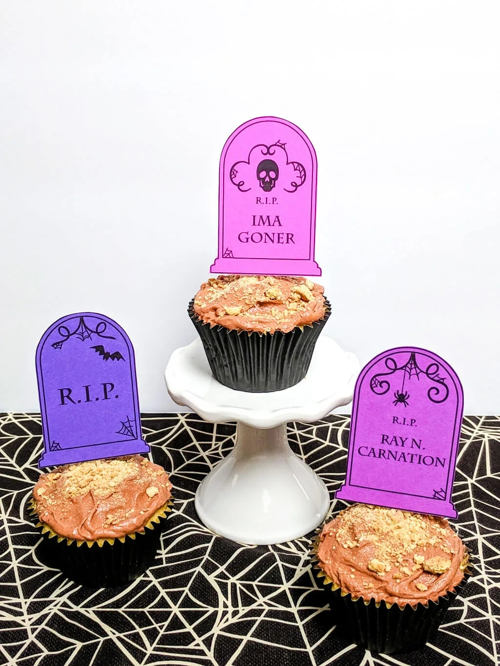 Tombstone Printable Halloween Cupcake Toppers - Merriment Design intended for Printable Tombstone Cupcake Toppers