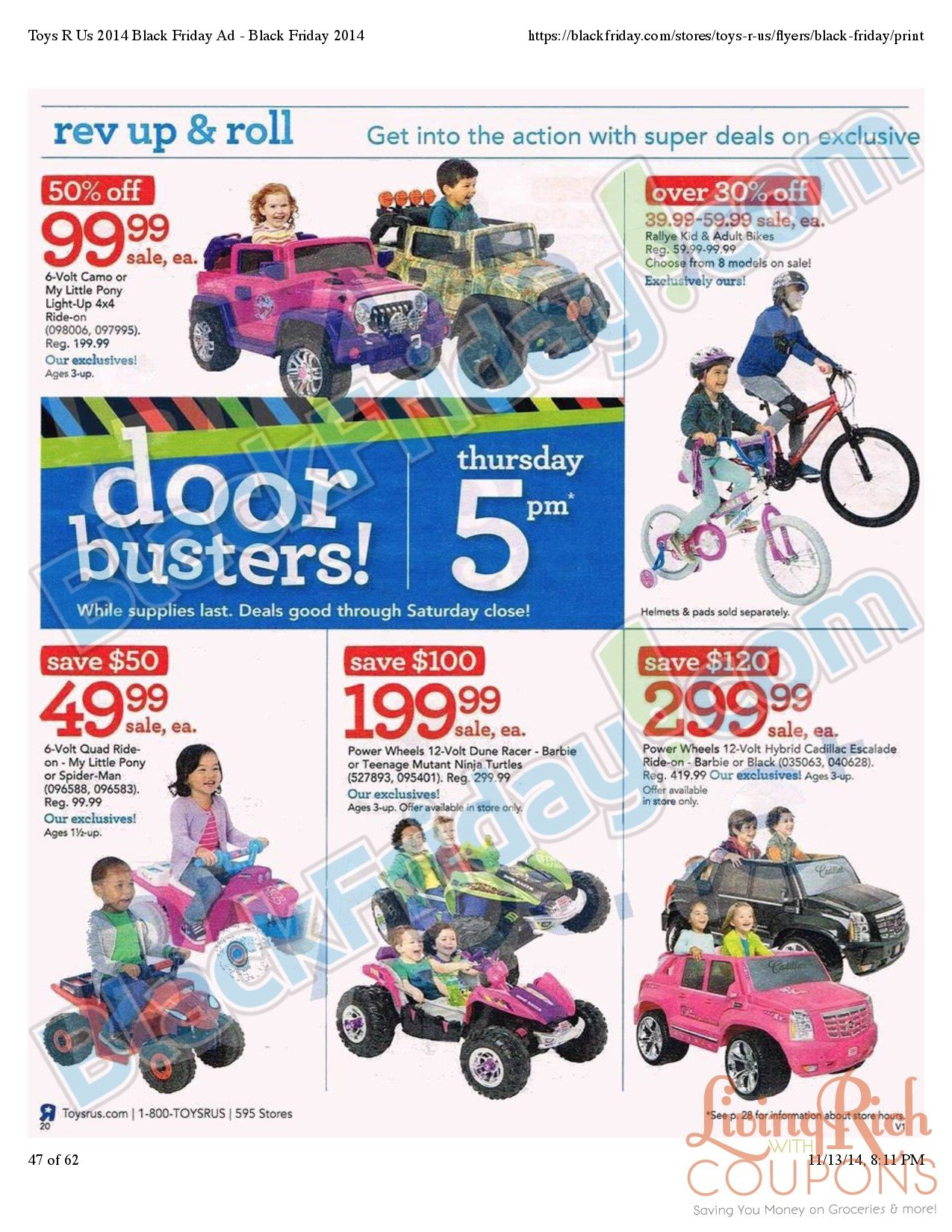 Toys R Us Black Friday Ad 2014 | Living Rich With Coupons® with regard to Printable Black Friday Ads 2014
