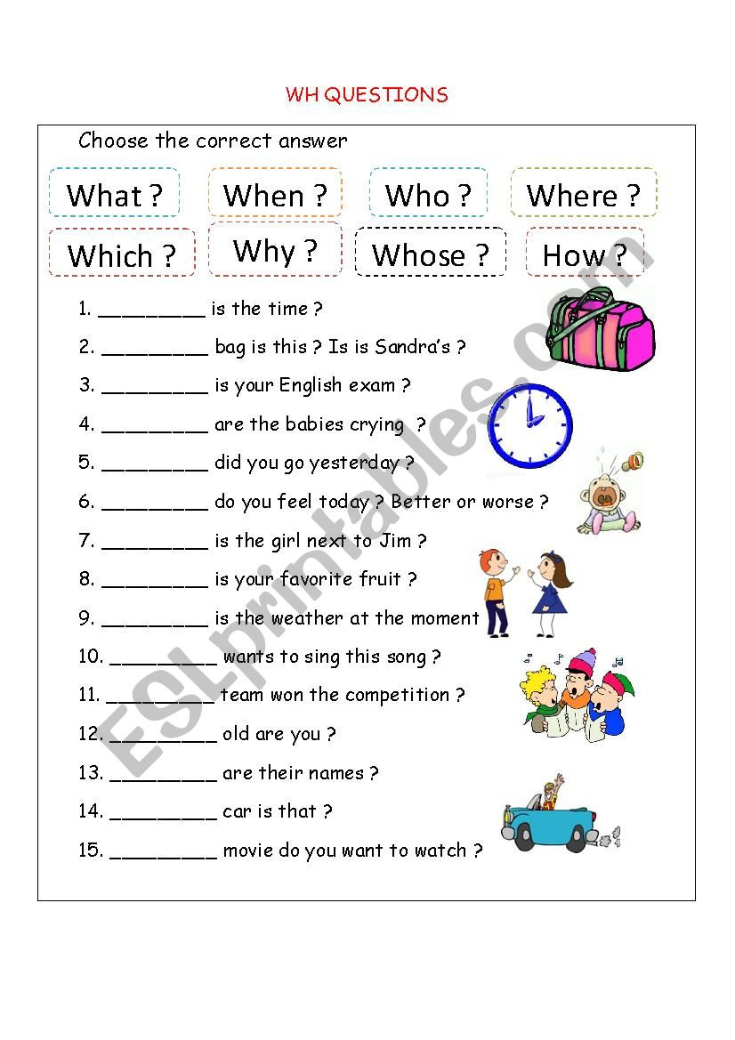 Wh Questions - Esl Worksheetbloodsugar within Free Printable Wh Questions Worksheets