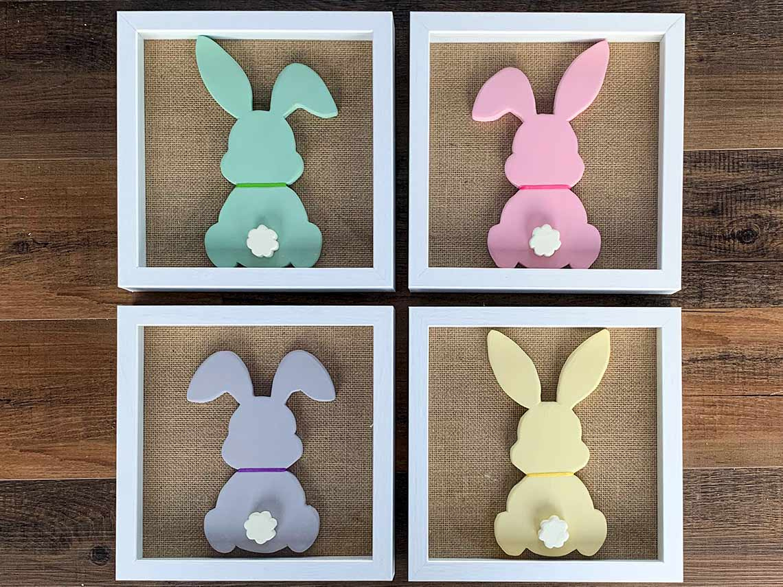 Wood And Burlap Bunny Decorations (Farmhouse Style) intended for Wooden Easter Bunny Patterns