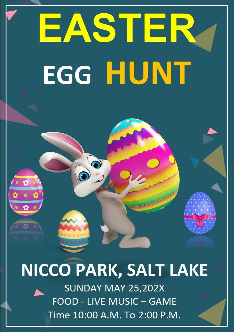Word Of Easter Egg Hunt Poster.docx | Wps Free Templates with regard to Printable Office Easter Eggs Hunt