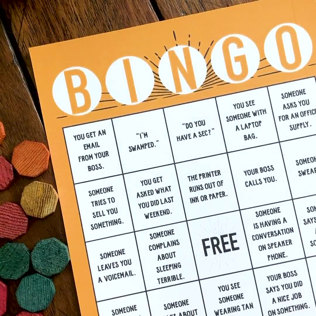 Workplace Bingo Printable Office Activity And Ice Breaker Game | Office Bingo Cards Staff Activity | Office Party Game | Staff Competition with Workplace Office Bingo Cards