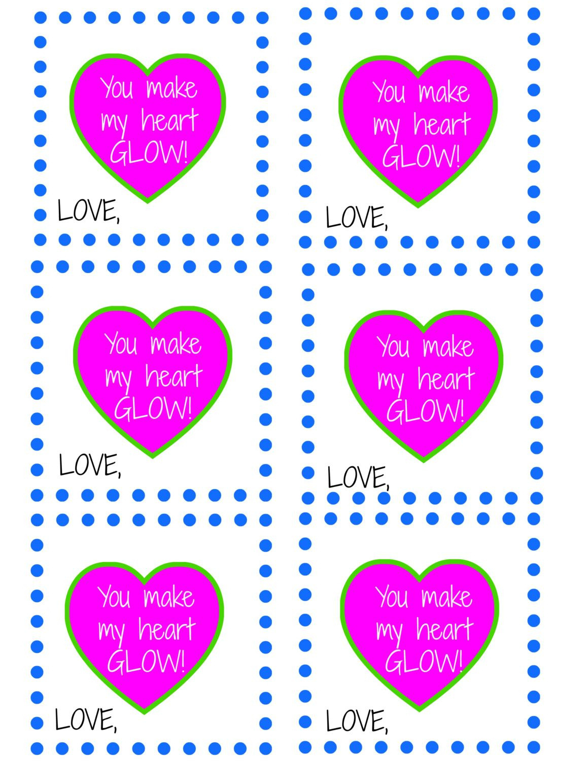 You Make My Heart Glow Valentine Printable | The Toy Insider throughout You Make My Heart Glow Free Printable