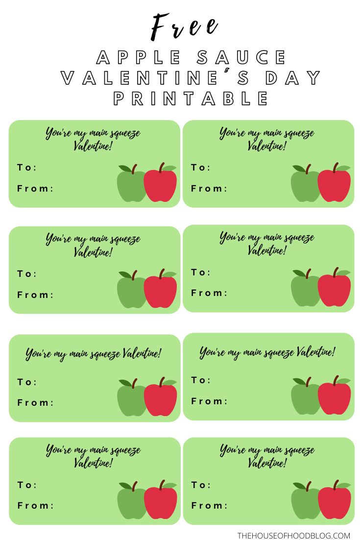 You&amp;#039;Re Awesome-Sauce - Free Valentine&amp;#039;S Day Printable For Kids - inside Applesauce Valentine Printable Free