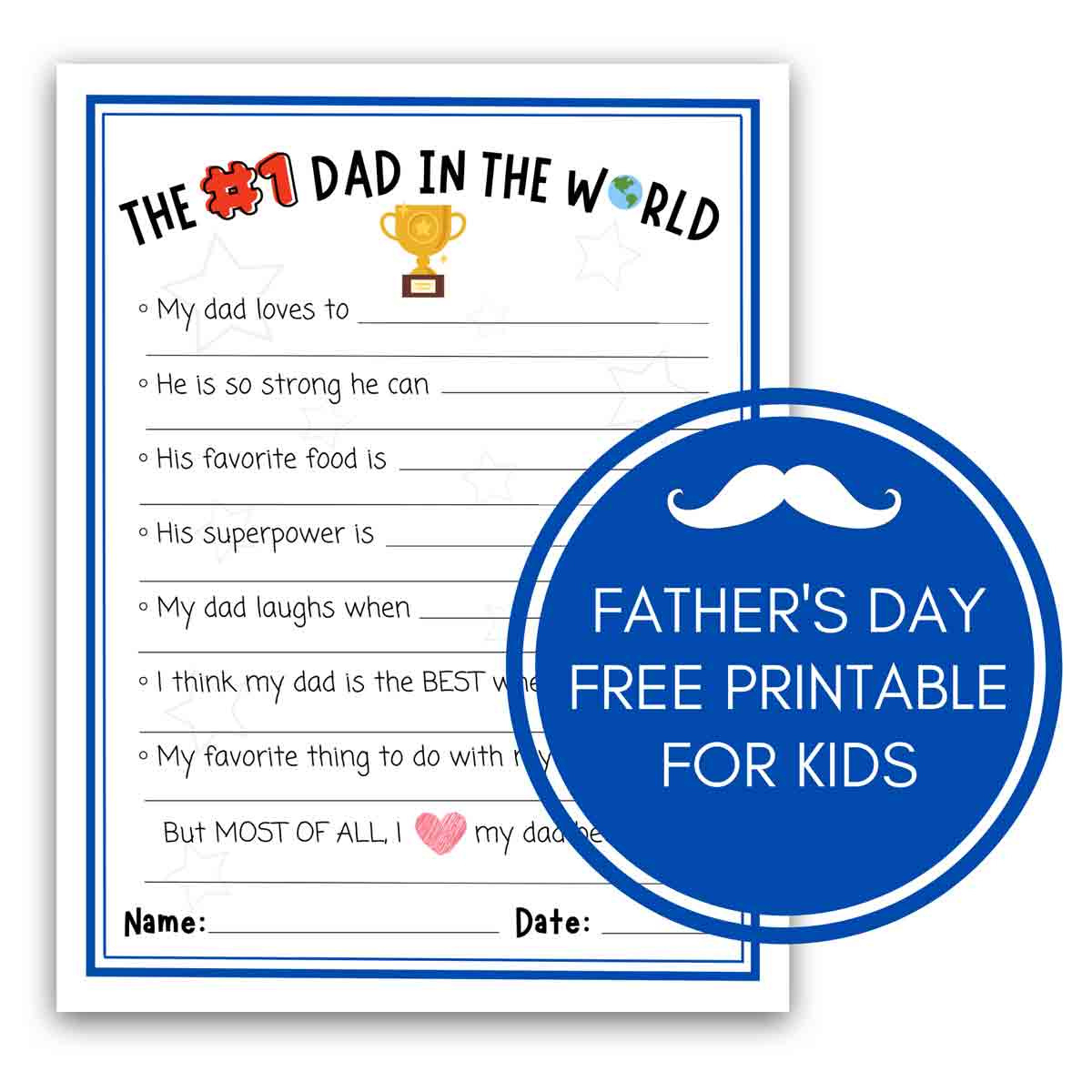 1 Best Dad Father&amp;#039;S Day Free Printable - Mindymakes for Dad Printable Father&amp;amp;#039;s Day