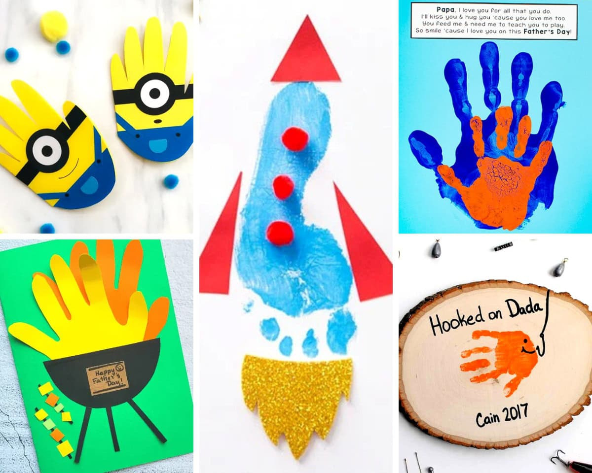 28 Adorable Father&amp;#039;S Day Handprint &amp;amp; Footprint Crafts - The Craft intended for Father&amp;#039;S Day Crafts Printable Free