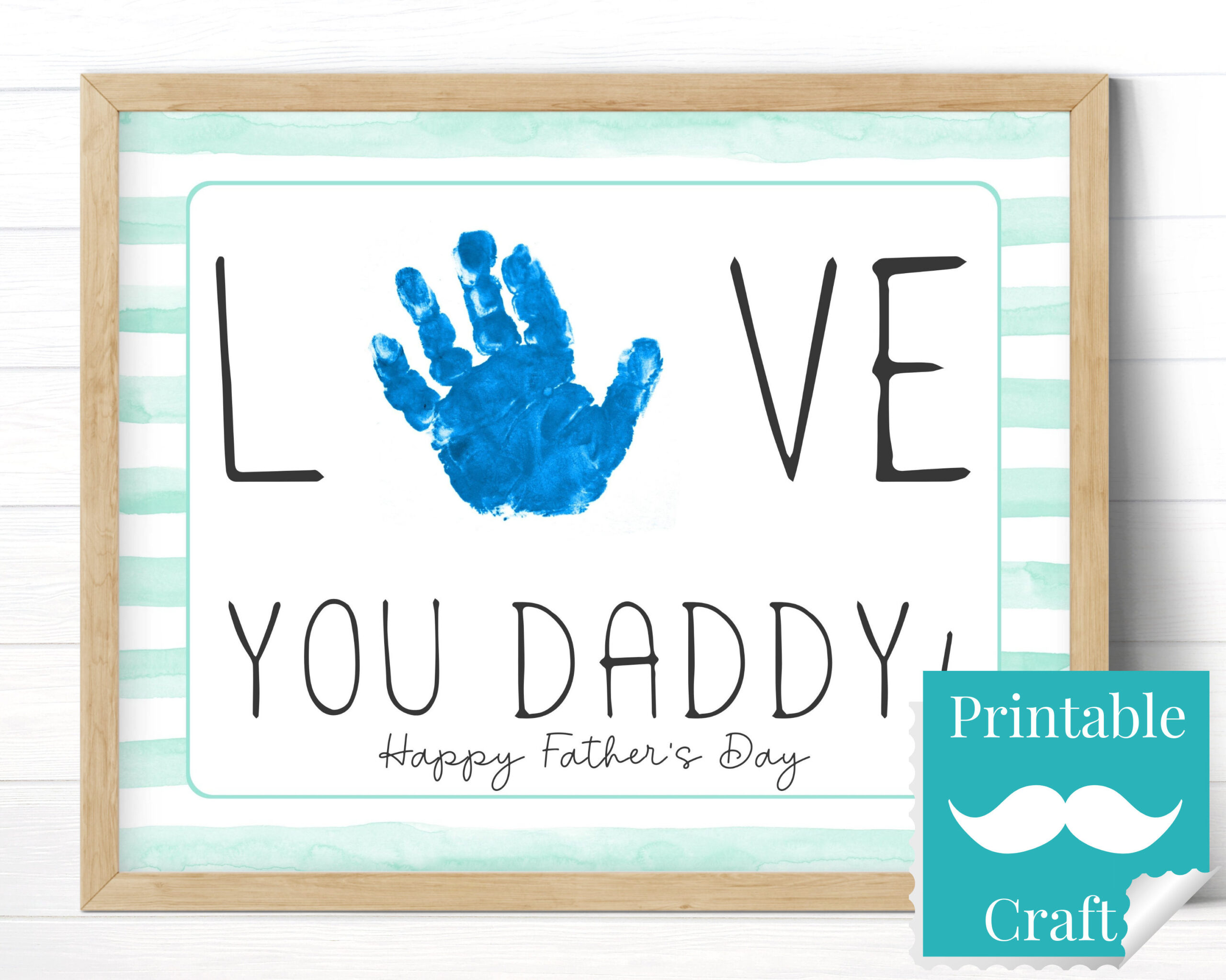 Buy Fathers Day Gift From Toddler, Printable Handprint Card, Love with regard to Toddler Father&amp;#039;S Day Printable Card