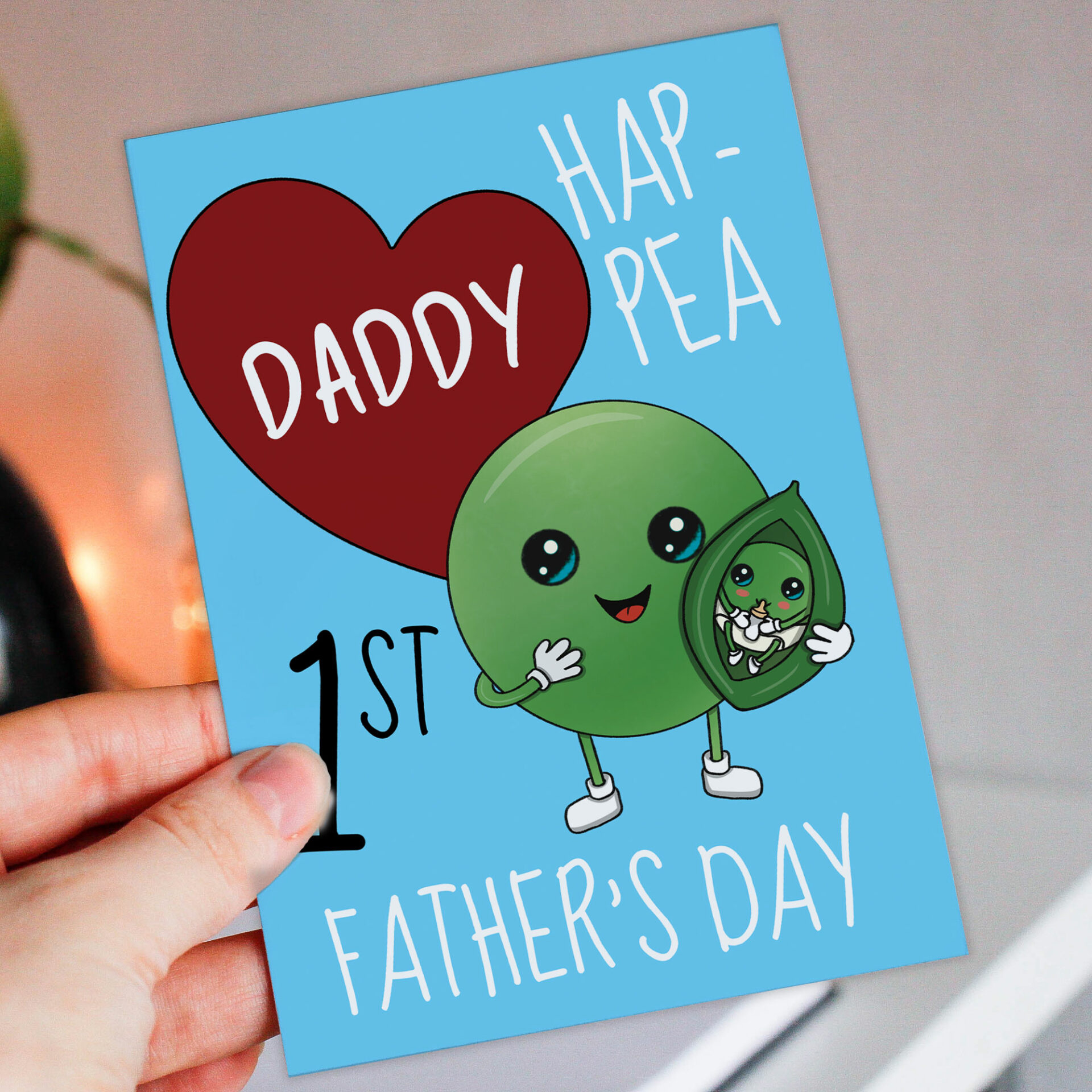 Cute First Father&amp;#039;S Day Card: Hap-Pea 1St Father&amp;#039;S Day Daddy within Cute Father&amp;#039;S Day Cards