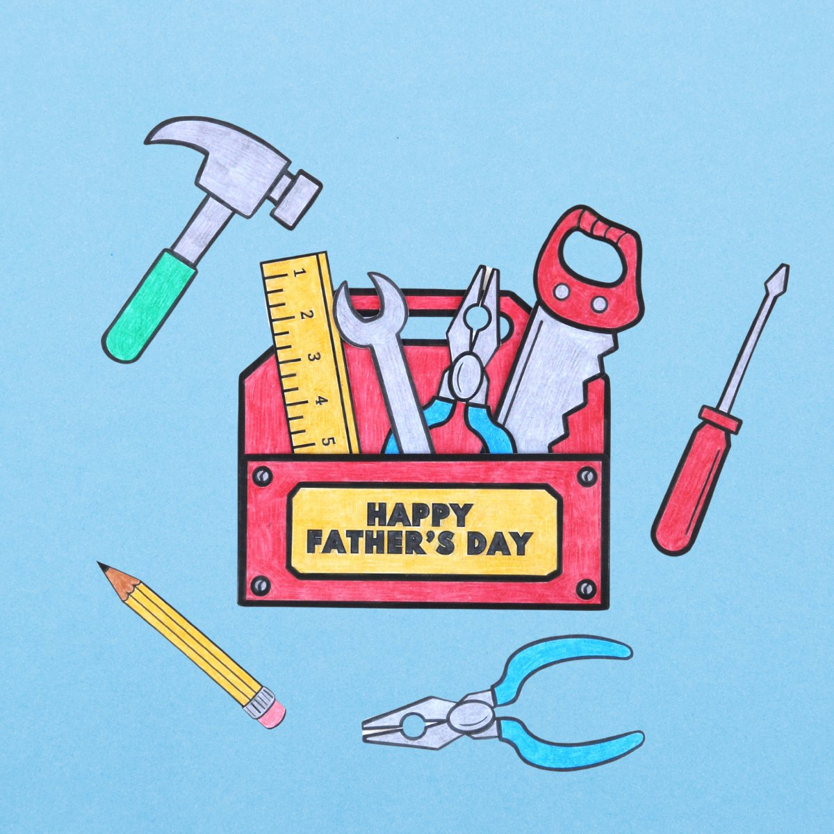 Diy Father&amp;#039;S Day Toolbox Craft — Gathering Beauty throughout Father&amp;#039;S Day Tool Box Craft Free Printable