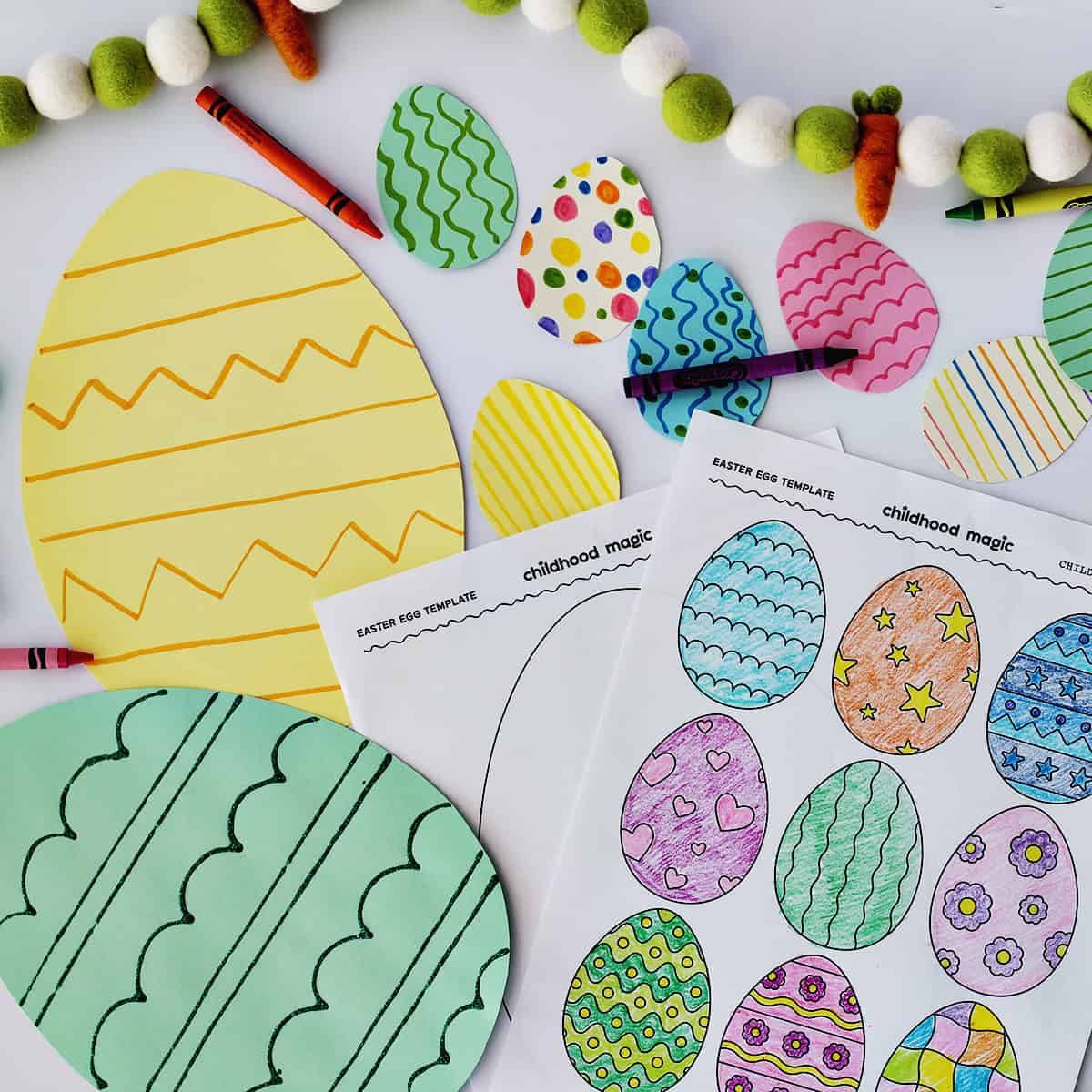 Easter Egg Template Free Printable - Childhood Magic within How to Make Easter Egg Stencil