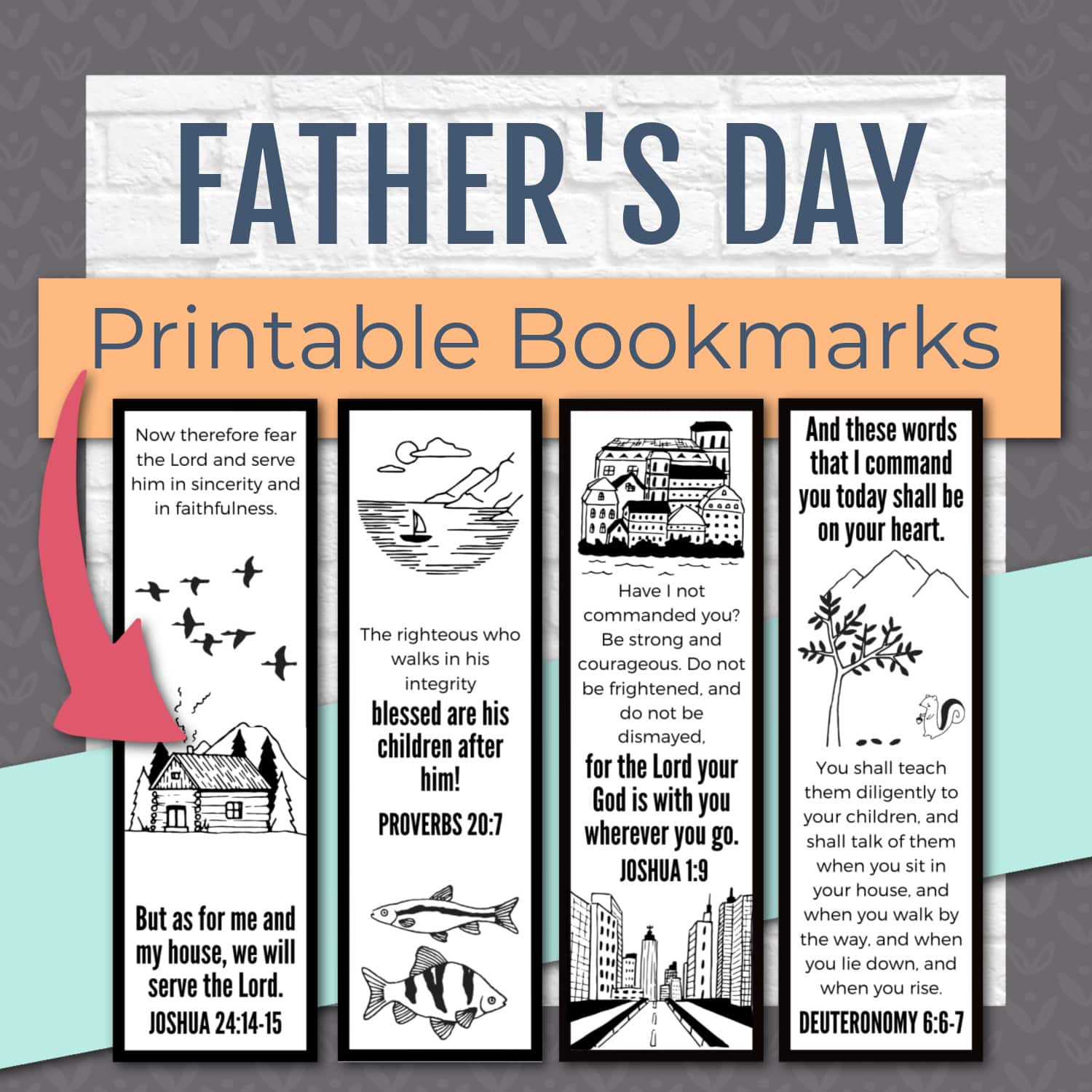 Father&amp;#039;S Day Bookmarks With Bible Verses - Kids Bible Teacher inside Free Father&amp;amp;#039;s Day Printable Bookmarks