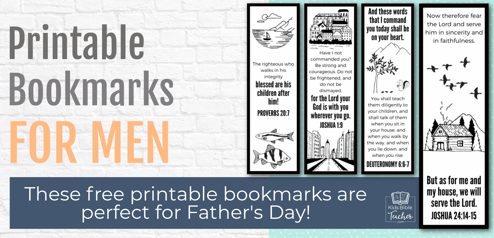 Father&amp;#039;S Day Bookmarks With Bible Verses - Kids Bible Teacher throughout Free Father&amp;amp;#039;s Day Printable Bookmarks