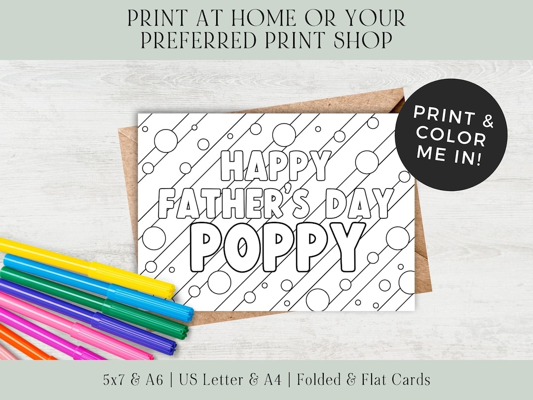 Father&amp;#039;S Day Card For Poppy | Printable Coloring Poppy Card pertaining to Happy Father&amp;#039;S Day Poppy Printable
