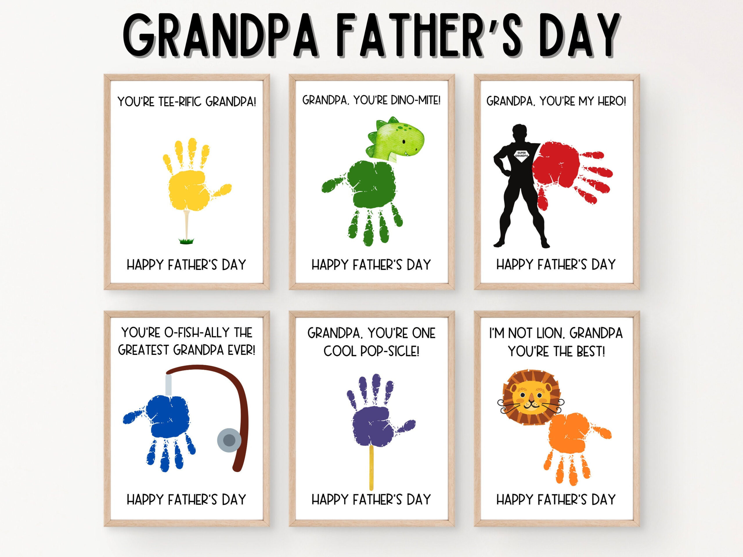 Father&amp;#039;S Day Cards For Grandpa Handprint Craft, Fathers Day with regard to Printable Father&amp;amp;#039;s Day Card Grandpa