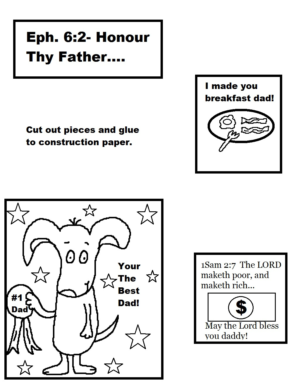 Father&amp;#039;S Day Crafts within Printable Father&amp;amp;#039;s Day Religious Craft