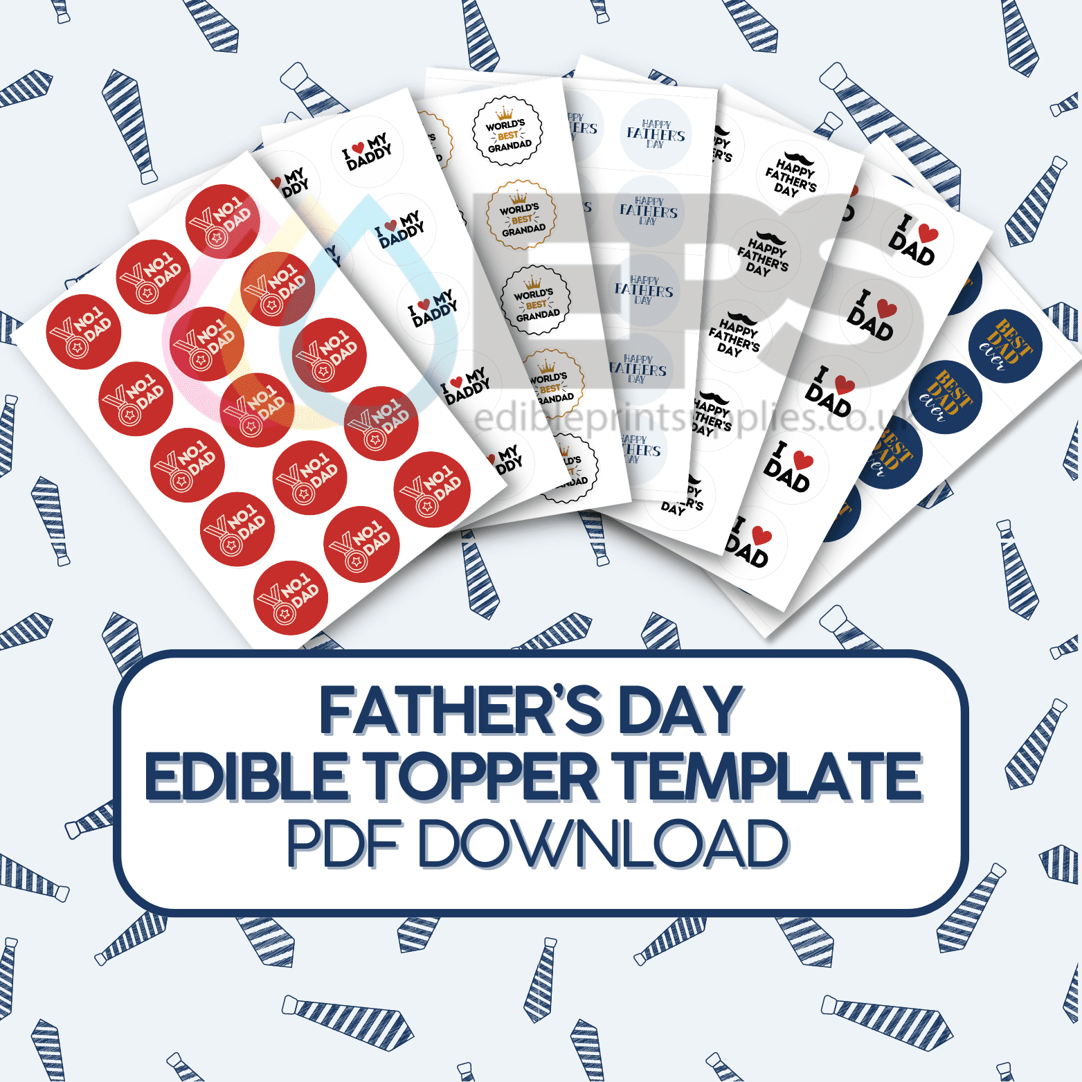 Father&amp;#039;S Day Edible Topper Template Download | For Cake And with regard to Father&amp;#039;S Day Cake Topper Printable